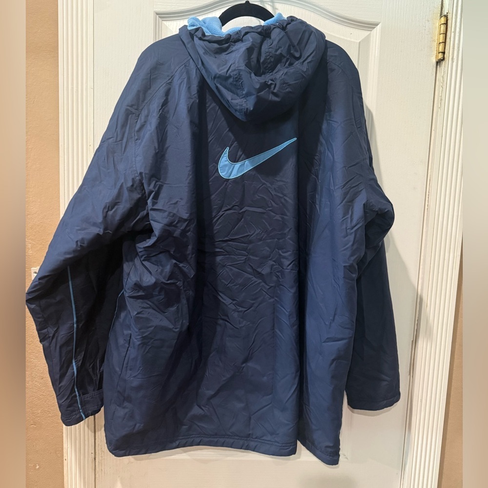 NIKE Men's Navy Windbreaker Fleece 2 In 1 Reversible Jacket Mens size XXL - Picture 9 of 9